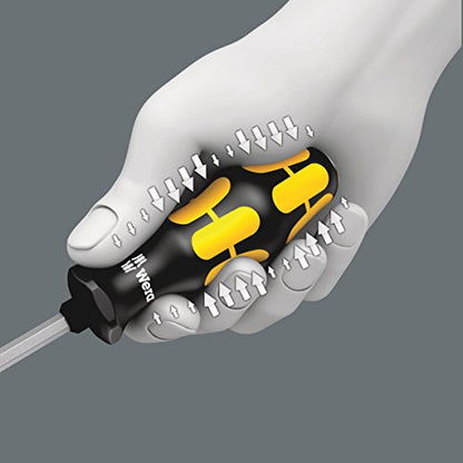 Wera 932/918/6 Kraftform Chiseldriver screwdriver set and rack, Pozidriv/Slotted, 6pc, 05018287001, Silver