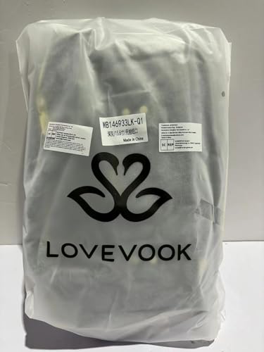 LOVEVOOK Laptop Bags for Women 15.6 Inch Rucksack Womens Waterproof School Backpack Fashion with USB Charging Port for Work College, Dark Gray