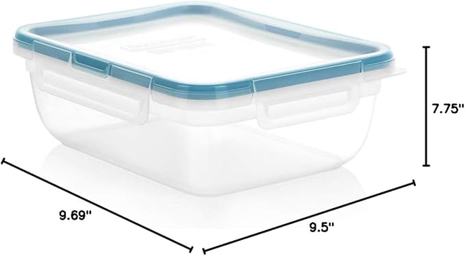 Snapware Plastic Total Solution 3-Pack Food Storage Containers Set, Leakproof &