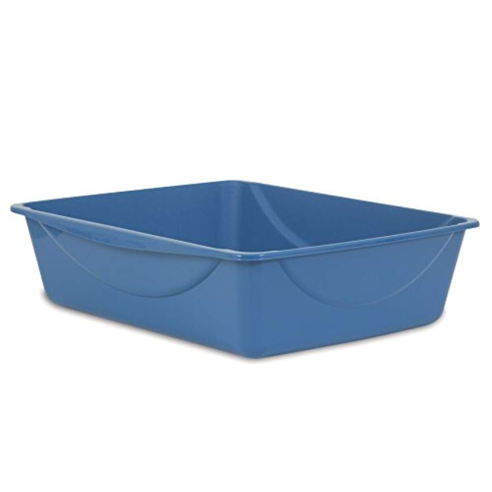 Petmate Litter Pan, Blue/Gray, Small, Made in USA