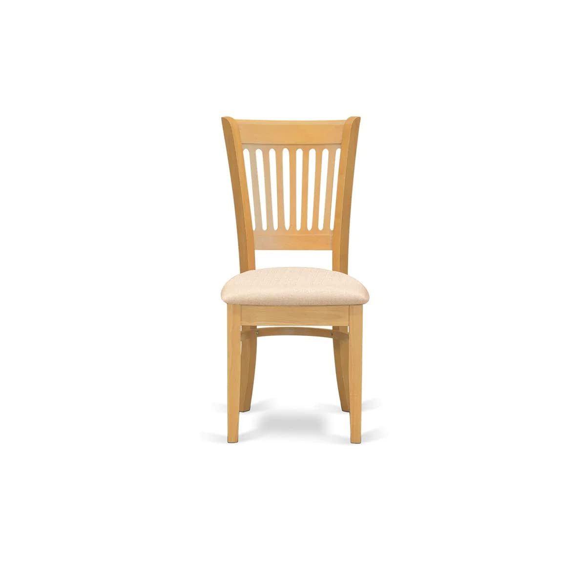 East West Furniture ANVA3-OAK-C 3 Piece Kitchen Table Set for Small Spaces Contains a Round Dining Room Table with Pedestal and 2 Linen Fabric Upholstered Chairs, 36x36 Inch, Oak