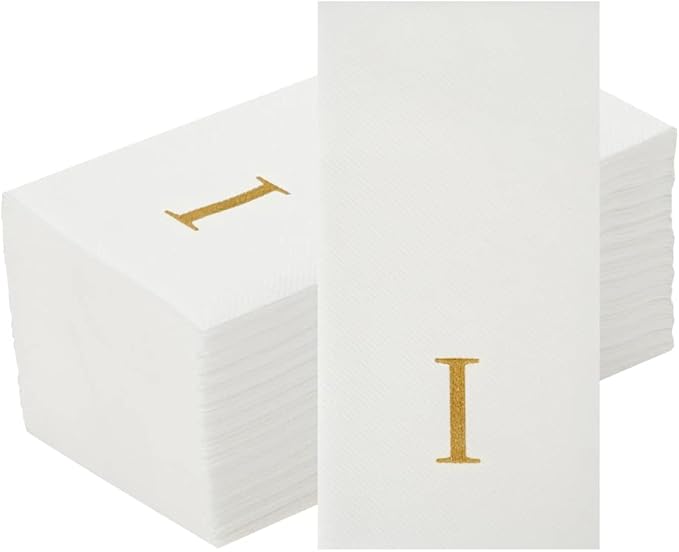 Luxenap 15.8 X 7.9 Inch Linen-Feel Guest Towels, 2000 Lettered Hand Towels
