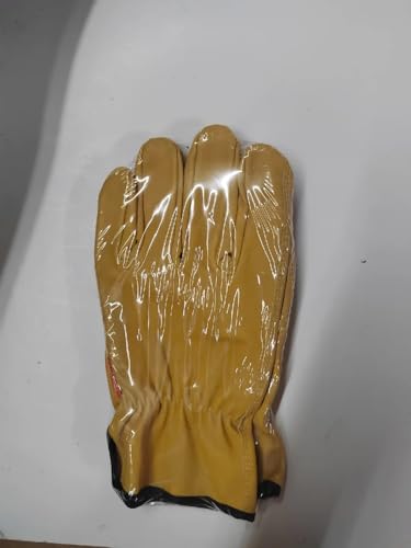 Vgo... 1 Pair Ulined Pigskin Leather Safety Work Gloves Men,Rigger Gloves,Builder Gloves(Size XL,Gold,PA9501)