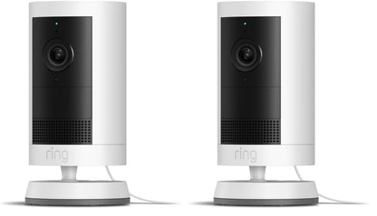 Introducing Ring Outdoor Cam Plus, Battery — Wide-Angle 2K Video with Ring Vision, Low-Light Sight for full-color night vision, Mount-Anywhere Versatility, White