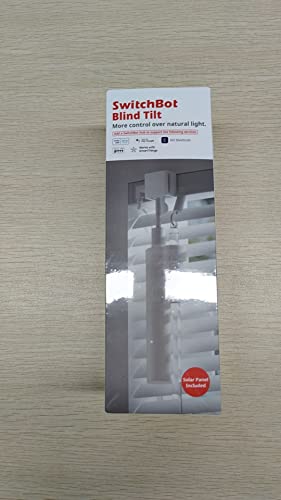 SwitchBot Blind Tilt Motorized Blinds - Smart Electric Blinds, Automatic Blind Opener and Closer, Solar Powered, Light Sensing Control, Add Hub Mini to Make it Compatible with Alexa & Google Home