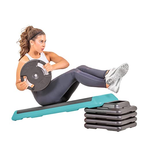 The Step Freestyle Grey Aerobic Platform, Health Club Size Steppers for Exercise