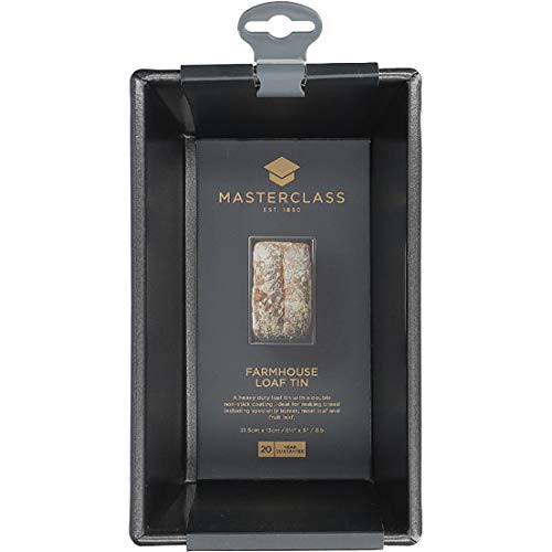 MasterClass 3 lb Loaf Tin with PFOA Non Stick, Robust 1 mm Carbon Steel, 21.5 x 13 cm Bread Pan