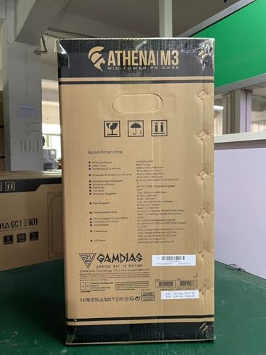 GAMDIAS ATX Mid Tower Computer Case Tempered Glass, Gaming PC Case Support Dual 360mm AIO/Radiator, 7x120mm Case Fans (4X 120mm Built-in), 420mm GPU/VGA, USB3.0X 2, Type C x1, 170mm CPU Cooler