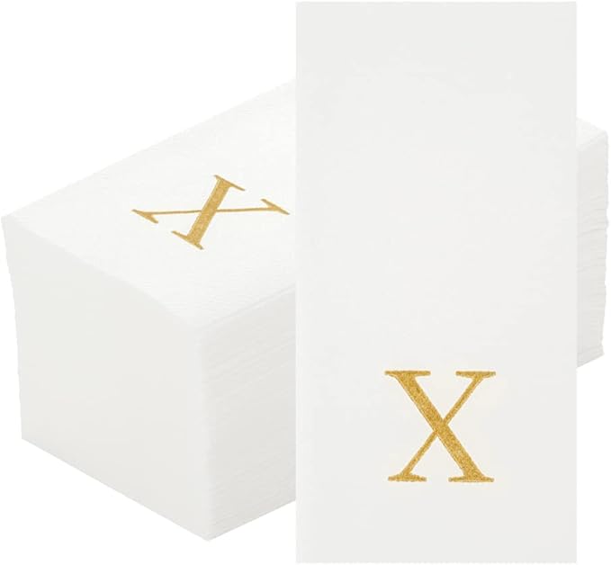 Luxenap 15.8 X 7.9 Inch Linen-Feel Guest Towels, 2000 Lettered Hand Towels