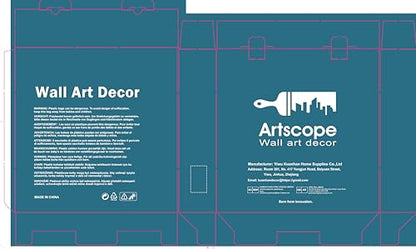 Artscope 4 Pieces Wall Art Canvas Prints - Seashell Starfish and Beach Picture Painting - Modern Wall Artwork Framed for Gifts Bathroom Home Kitchen Office Decor - 30 x 30 CM