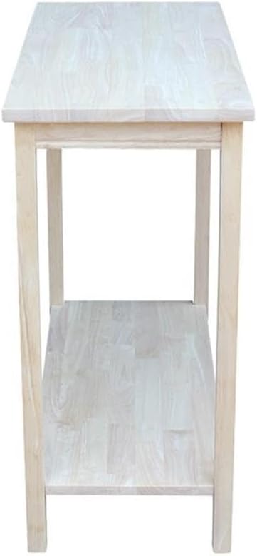 IC International Concepts, Portman Accent Table, Solid Real Wood, Sturdy