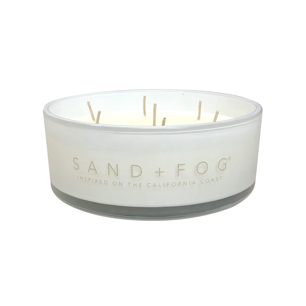 Sand + Fog Scented Candle - White Vanilla - Additional Scents and Sizes – 100% Cotton Lead-Free Wick - Luxury Air Freshening Jar Candles - Perfect Home Décor for Your Cocktail Table – 34 oz