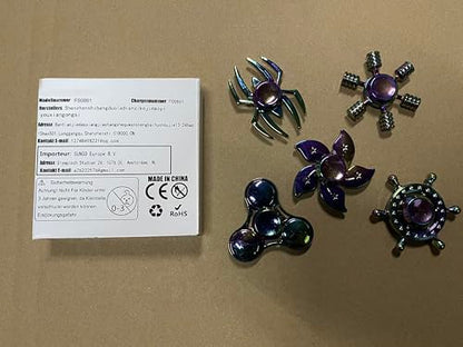 Cool Fidget Spinner Toy Metal For Kids Adults, Small Finger Hand Spinner Gadget Desk Toy Spinning Top Focus Party Favors Stocking Stuffer Fidget Pack Fingertip Gyro For Stress Relief Anti Anxiety Gift