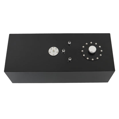 labwork 15 Gallon 57L Aluminum Racing Drift Fuel Cell Tank with Cap and Level Sender Black