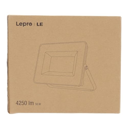 Lepro 50W Led Floodlight Outdoor, 5000lm LED Security Lights, 350W Incandescent Lamp Equivalent, Waterproof IP65, Daylight White Outdoor Lights for Garden Backyard [Without Sensor]