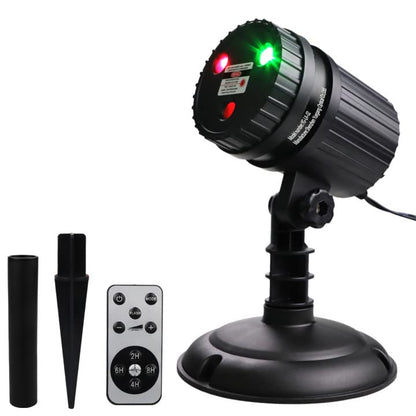 Christmas Laser Projector Lights, 8 Patterns LED Projection Lights with Remote, Landscape Projector Spotlights, Red and Green Star Show, Decoration for Outdoor and Indoor, Christmas, Holiday