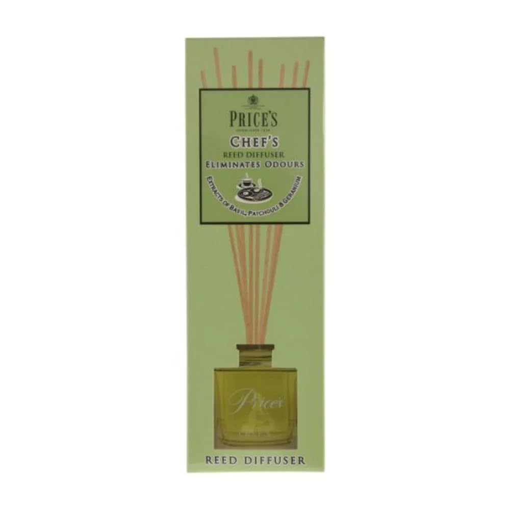 Price's Candles Chef's Reed Diffuser Refill For Home Fragrance | Long-Lasting Reed Diffusers For Décor | Elegant Air Freshener For Stress Relief | Aromatherapy Diffuser Gifts For Women & Men
