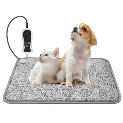 GOLOPET Pet Heating Pad 48x72 cm Nine-Level Intelligent Constant Temperature Switch Reinforced Connector Electric Steel Wire Protective Tube Waterproof Puppy Heating Pad - Letter