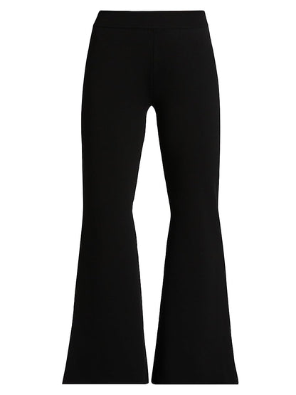Stella McCartney, Compact Knit Kick-Flare Pants, Medium, Black