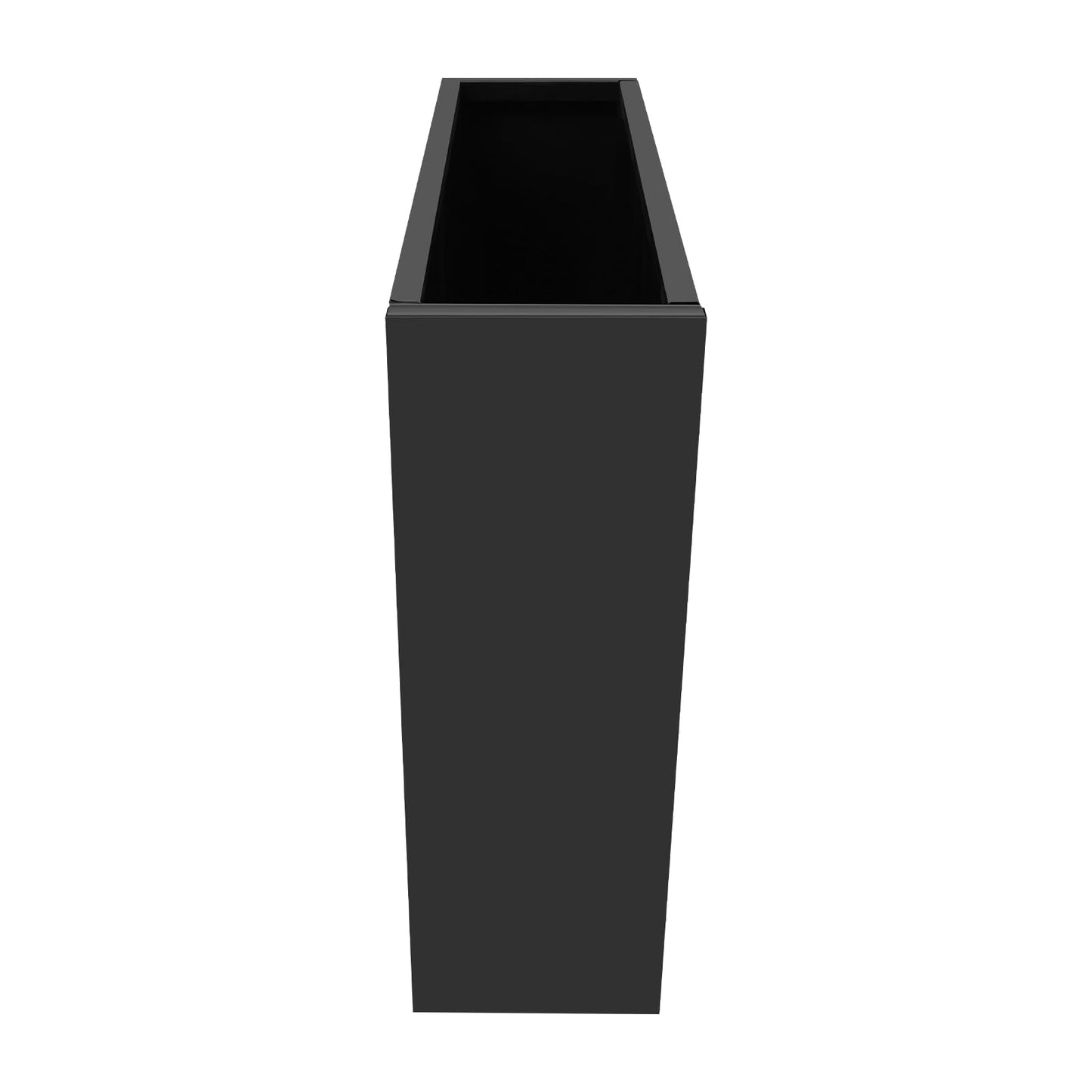 Metal Planter Box, 34*10*30In Rectangular Steel Planter Box with Water Bag and Gloves, Indoor &outdoor Metal Garden Box with Drainage Hole for Gardens, Courtyards, Balconies, Black (30 In Tall)