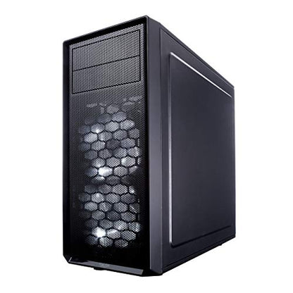 Fractal Design Focus G - Mid Tower Computer Case - ATX - High Airflow - 2x Fractal Design Silent LL Series 120mm White LED Fans Included - USB 3.0 - Window Side Panel - Black