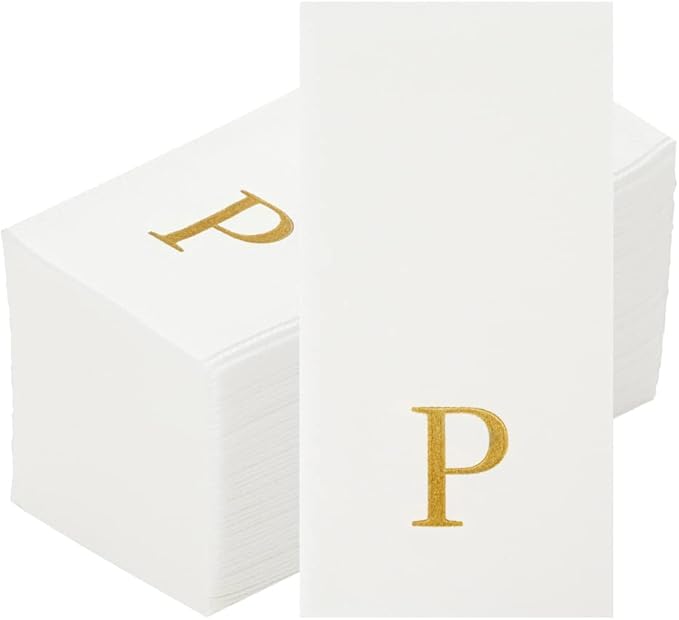 Luxenap 15.8 X 7.9 Inch Linen-Feel Guest Towels, 2000 Lettered Hand Towels