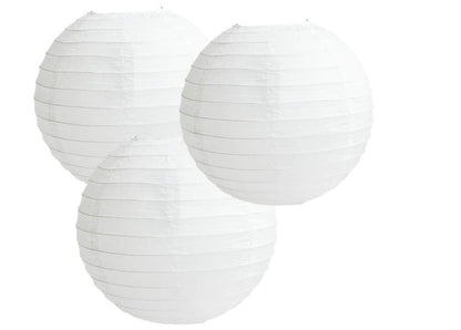 Matissa 16"(40CM) Pack of 3 Paper Lantern Wedding Party Decoration Craft Lamp Shade (White)