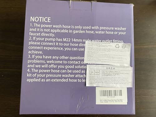 M MINGLE Pressure Washer Hose 50 FT x 1/4" - Replacement Power Wash Hose with Quick Connect Kits - High Pressure Hose with M22 14mm Fittings - 3600PSI