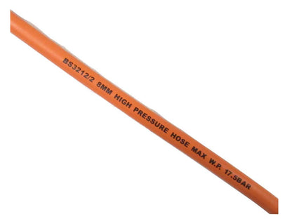 5 Metres of 8MM High Pressure LPG Hose Pipe