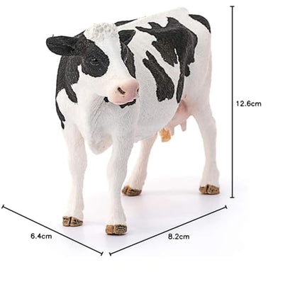 SCHLEICH 13797 Holstein Cow Farm World Toy Figure, Realistic Animal Figurine for Kids Ages 3-8
