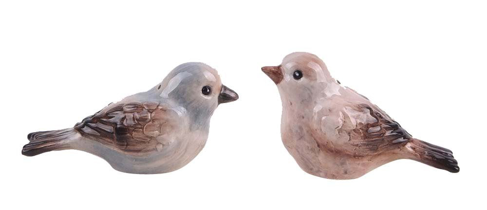 Blue Sky Ceramic 4.75" x 2.25" x 2.25" Little Bird Salt and Pepper Set, medium, Multicolor