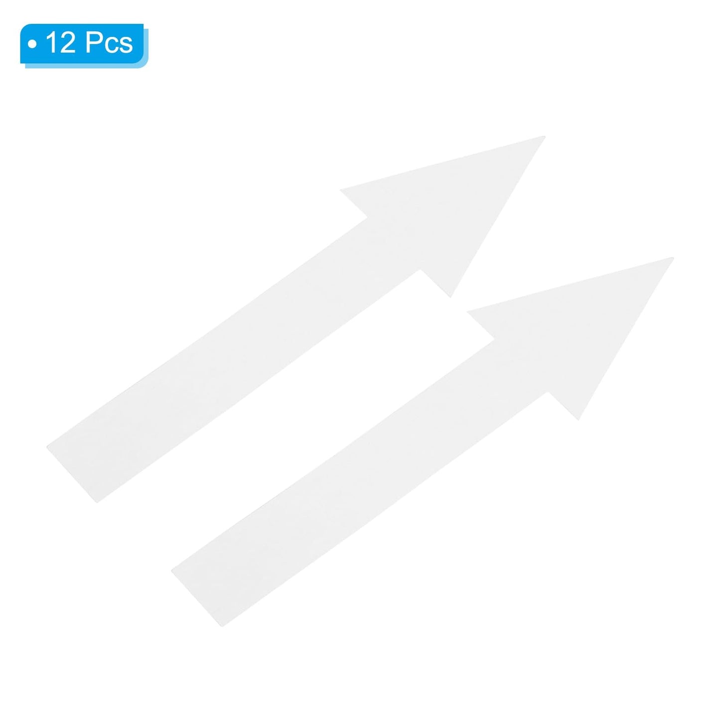 PATIKIL Directional Arrow Sticker, 12 Pack PVC Removable Self Adhesive Waterproof Floor Decal Wall Marking Sign for Road, Instructions, White