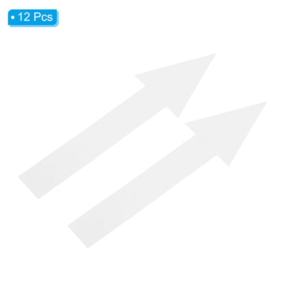 PATIKIL Directional Arrow Sticker, 12 Pack PVC Removable Self Adhesive Waterproof Floor Decal Wall Marking Sign for Road, Instructions, White