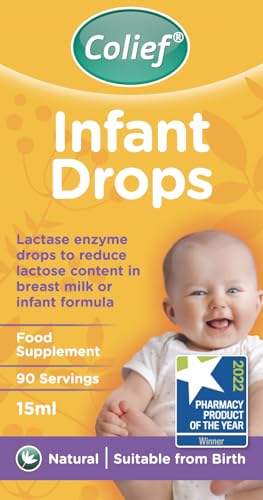 Colief Infant Drops | Lactase Enzyme Drops | Natural Colic Relief for Babies | Reduces Bloating, Wind and Crying | (15ml)