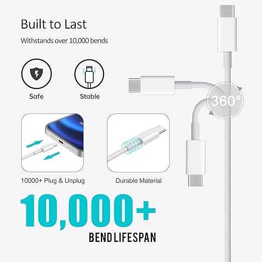 Car Carplay Cable for iPhone 17 16 15 Charger Cord,3/3/6/6FT USB A to USB C Cable for iPhone 17 Pro Max/16 Pro/15 Plus Charger,USB C Car Charger for Apple 17 Air/16 Pro Max/16e/15/iPad Pro