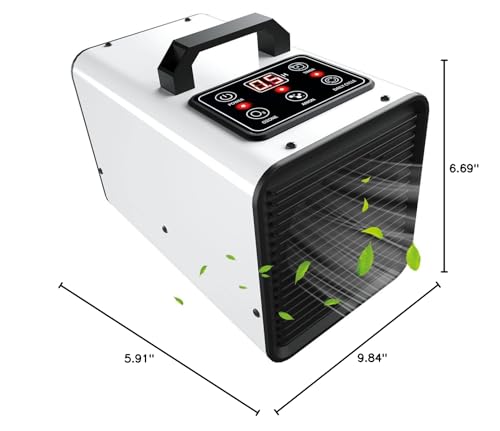 Tesiplz Ozone Negative Ion Generator,25,000mg/h Digital Touch Commercial Ozonator Odor Removal Machine,Industrial O3 Ionizer Air Purifier Deodorizer for Home Car Pet