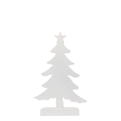 Boston International Christmas Tree for Tabletop Mantel Shelf Winter Holiday Decorations for Home, 3 Sizes, Weathered Winter White Trees