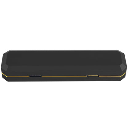 Luxury LED Necklace Long Chain Gift Box with LED Light, Velvet Jewelry Box Storage Case Organizer Holder (Black)