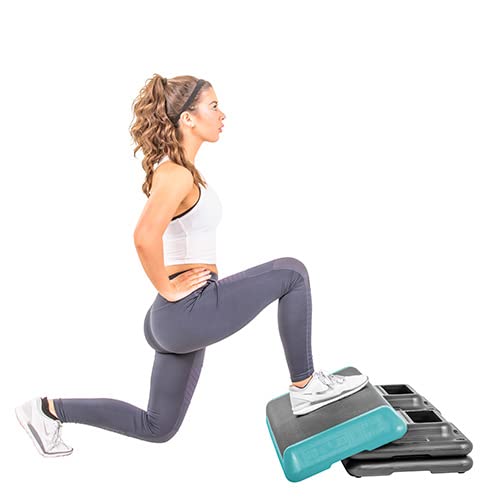 The Step Freestyle Grey Aerobic Platform, Health Club Size Steppers for Exercise