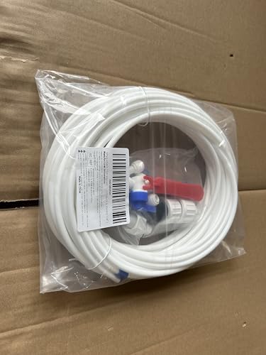 ilauke 15M Water Supply Pipe Tube + Fridge Connector Kit For European Style Double Fridge Refrigerator (1/4" Pipe)