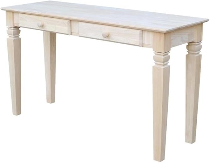 Java Console Table with 2 Drawers, Unfinished