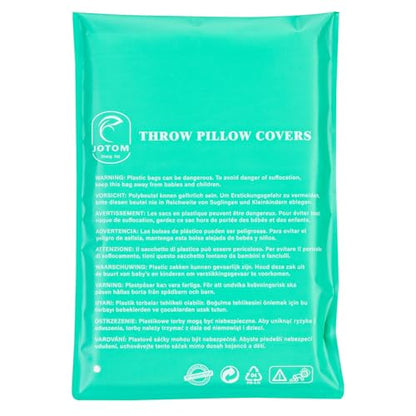 JOTOM Outdoor Decorative Cushion Covers 45x45 cm Waterproof Throw Pillow Covers Outdoor Cushions Butterfly Patio Garden Flower Pillowcases for Bench Sofa Indoor Decoration Set of 4 (Insects and Plant)