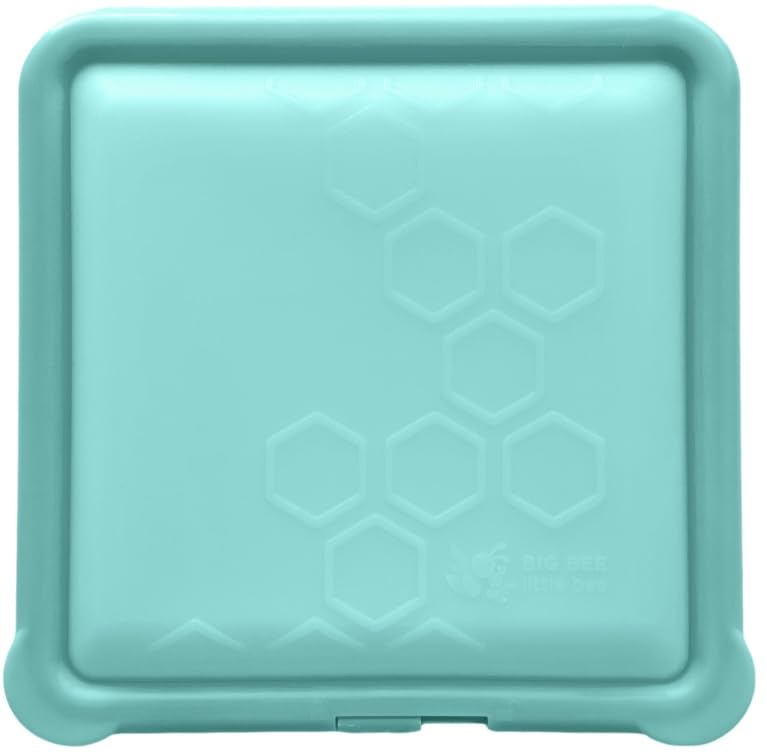 Big Bee, Little Bee - SoftShell Reusable Silicone Food Storage Container with Connected Clamshell Lid, Easy to Clean, Snaps Closed, Microwave, Freezer & Dishwasher Safe (Grape)