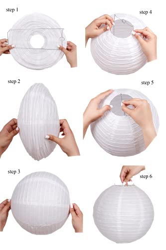Matissa 16"(40CM) Pack of 3 Paper Lantern Wedding Party Decoration Craft Lamp Shade (White)