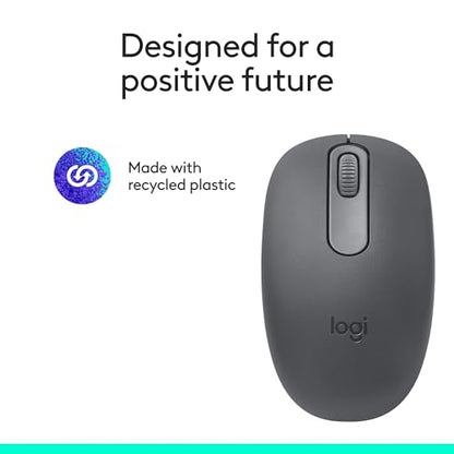 Logitech M196 Bluetooth Wireless Mouse, Compact and Portable Mouse for Laptops, Tablets and More, 12-Month Battery, Smooth Tracking, Compatible with PC and Mac, Windows and macOS - Rose
