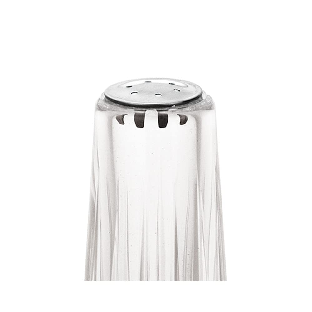 YBM Home Salt and Pepper Shakers Acrylic with Stainless Steel Lid, 1.5oz Clear Spice Herb Dispenser for Dining Table and Farmhouse Decoration, 1231-2