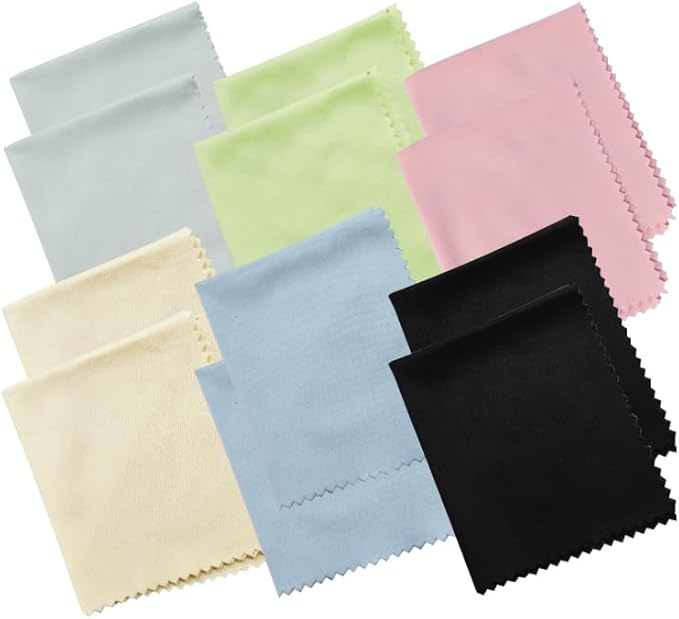 12 Pack Microfiber Cleaning Cloths Color Glasses Cloth Lens Wipes Cloth