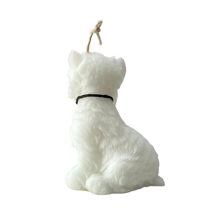 Ymar - Decorative and Aromatic Lavender Scented Candle in the Shape of a West Highland White Terrier Dog, Ideal for a Gift and to Decorate Your Home (Small)