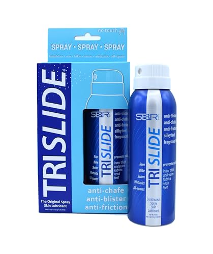 TRISLIDE Anti-Chafe Continuous Spray Skin Lubricant Body Friction Protection | Prevents Blistering and Chafing | Providng Long-Lasting Comfort and Protection (Pack of 1)