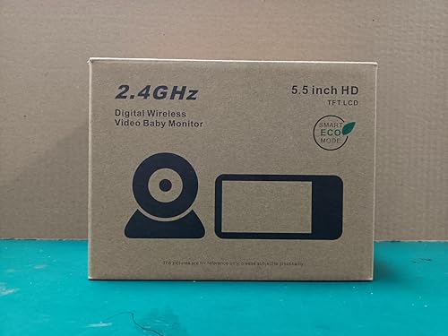 HelloBaby Baby Monitor with 1080P Baby Camera,Video Baby Monitor with Camera and Night Vision, 5.5’’ Split IPS Screen, No WiFi, ECO Mode, 2-Way Audio, Pan-Tilt-Zoom, 1000ft, Temp Display, Night Light
